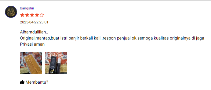 Testimoni Pengguna Obat Kuat Pria Oles Al Afiah Liquid Hygiene For Man