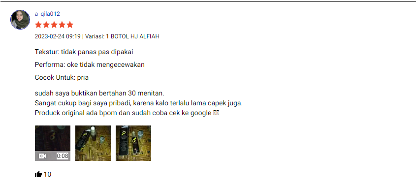 Testimoni Pengguna Obat Kuat Pria Oles Al Afiah Liquid Hygiene For Man