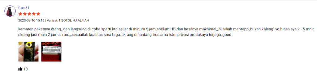Testimoni Pengguna Obat Kuat Pria Oles Al Afiah Liquid Hygiene For Man