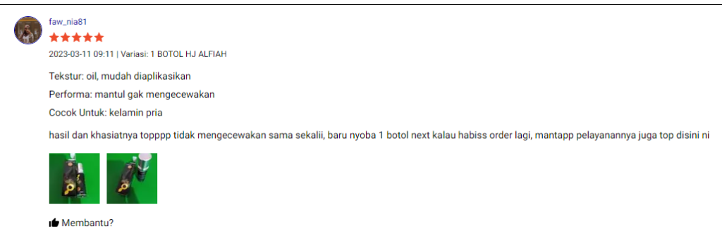 Testimoni Pengguna Obat Kuat Pria Oles Al Afiah Liquid Hygiene For Man