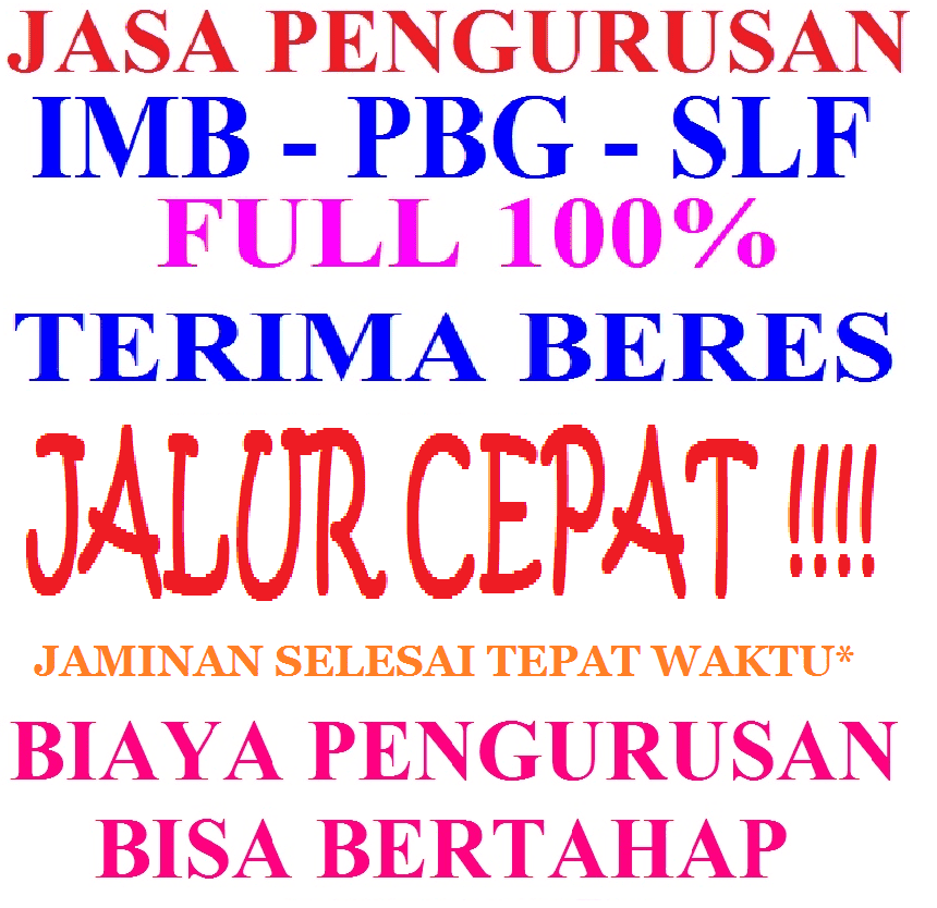 Jasa Penerbitan IMB PBG GARANSI Terima Beres Cepat Jadi