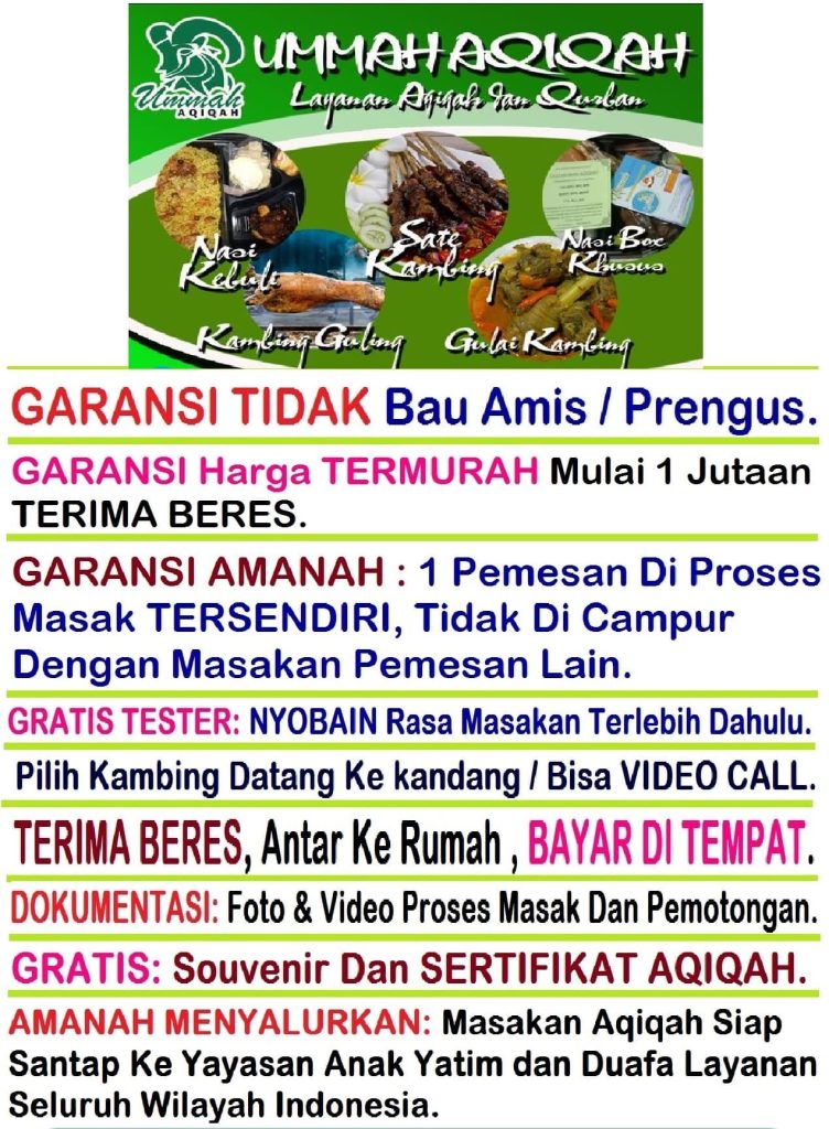 Jasa Aqiqah UMMAH Cariu Bogor Paket 1 Juta Terima Beres