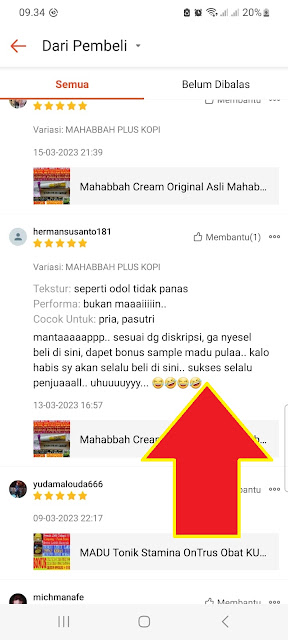 testimoni pengguna mahabbah cream hajar jahanam trp madu super tonik ontrus