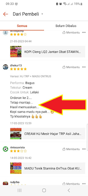 testimoni pengguna mahabbah cream hajar jahanam trp madu super tonik ontrus