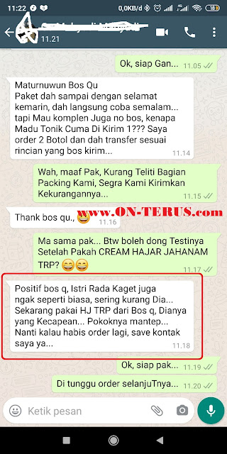 testimoni pengguna mahabbah cream hajar jahanam trp madu super tonik ontrus